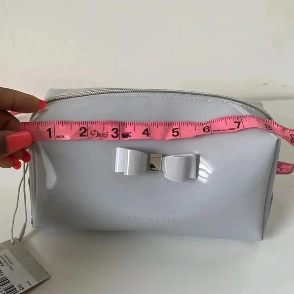 NWT Ted Baker Grey Bow Bag/Makeup Bag - Picture 15 of 16